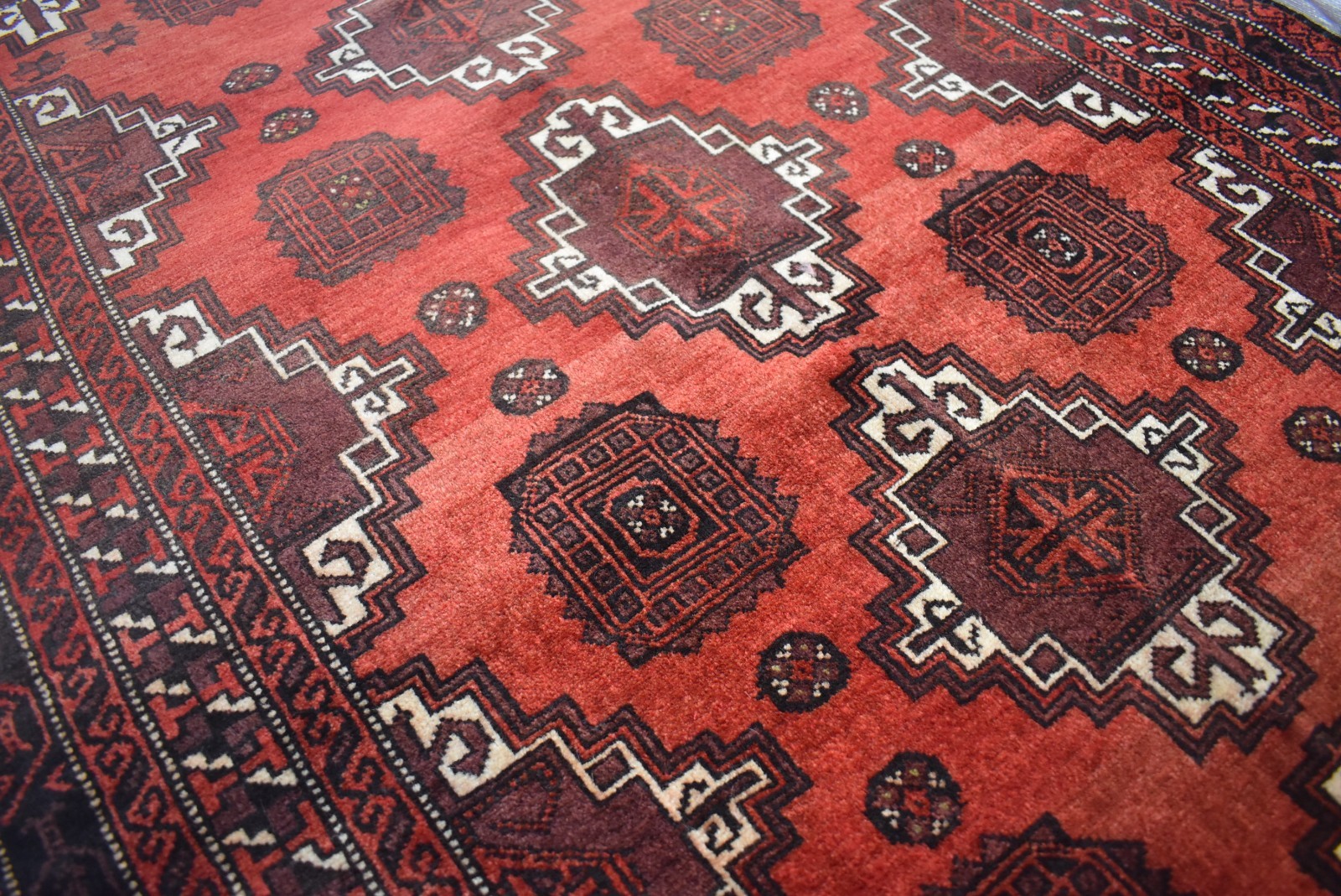 Fine Vintage Afghan Baluchi Rug 3x5 ft Hand Knotted Persian Style Tribal Carpet