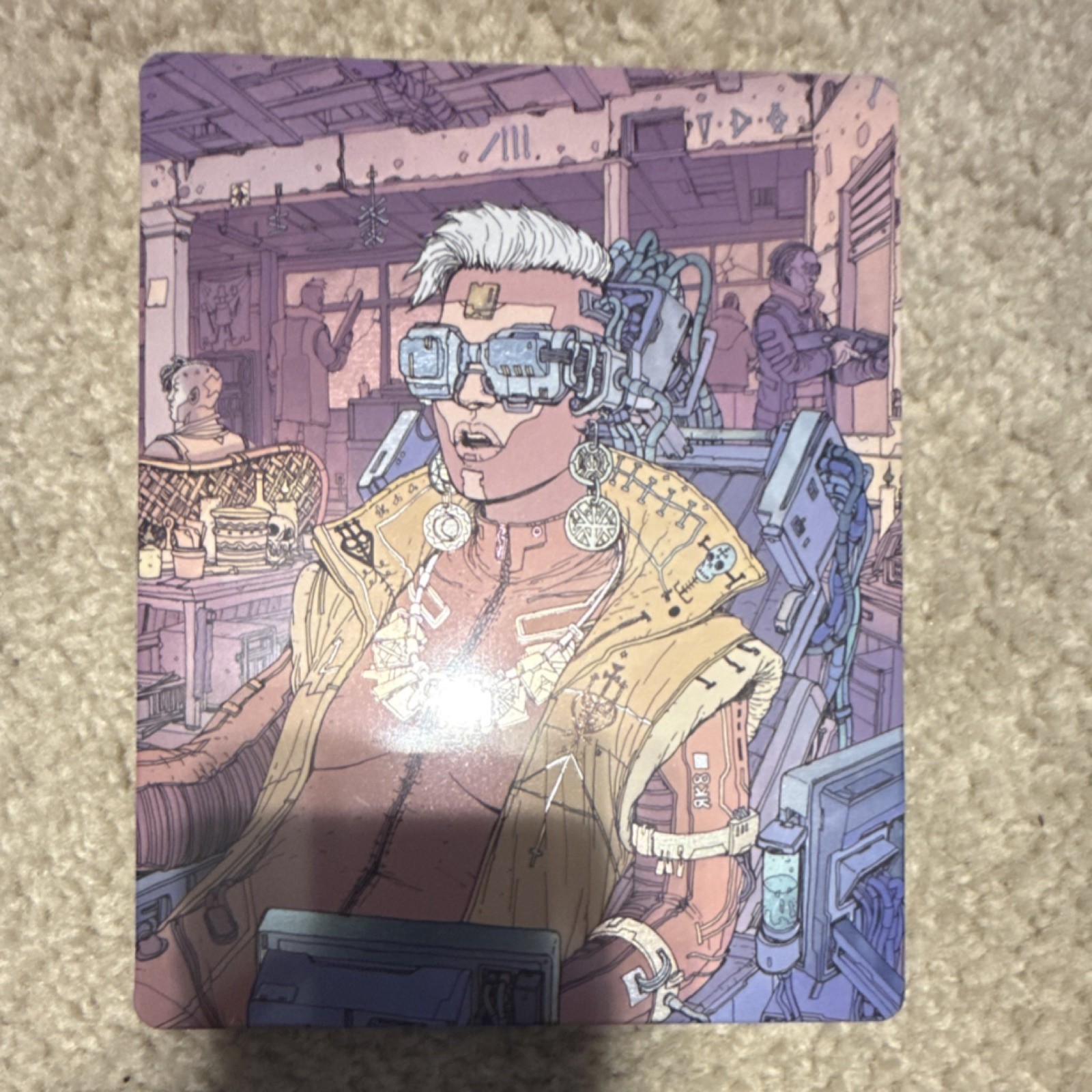 SteelBook Video Game Case with Cyberpunk Illustrated Artwork