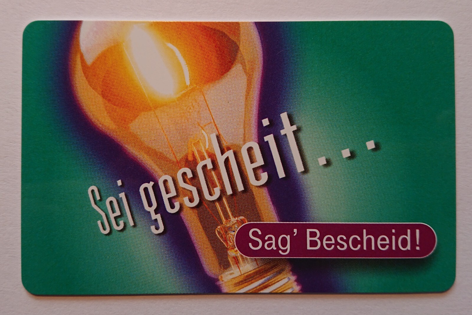 Phone card Collectible card 12 DM Be smart, let me know!