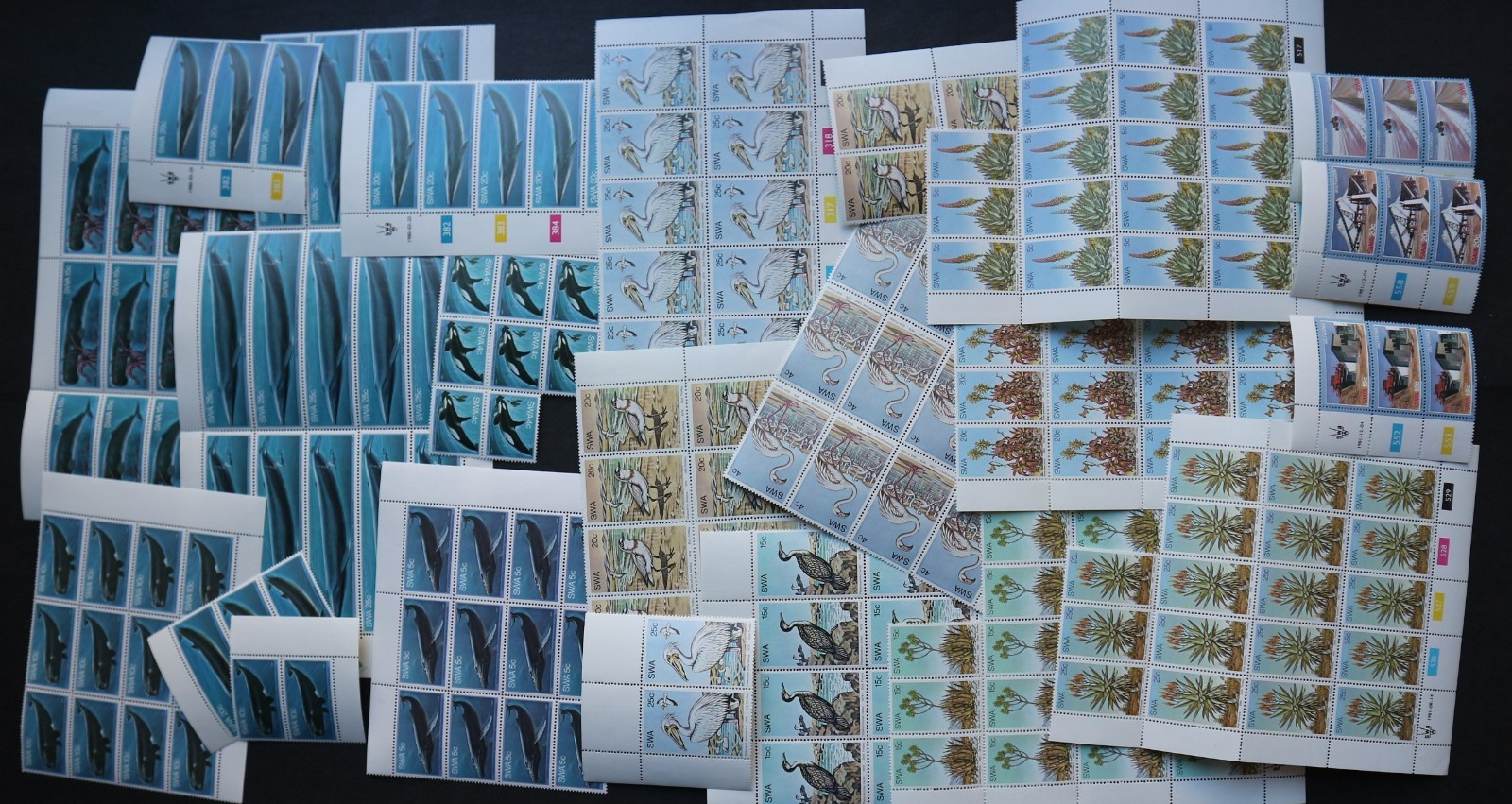 SWA - Collection of 1980's mint blocks and strips (200 stamps)