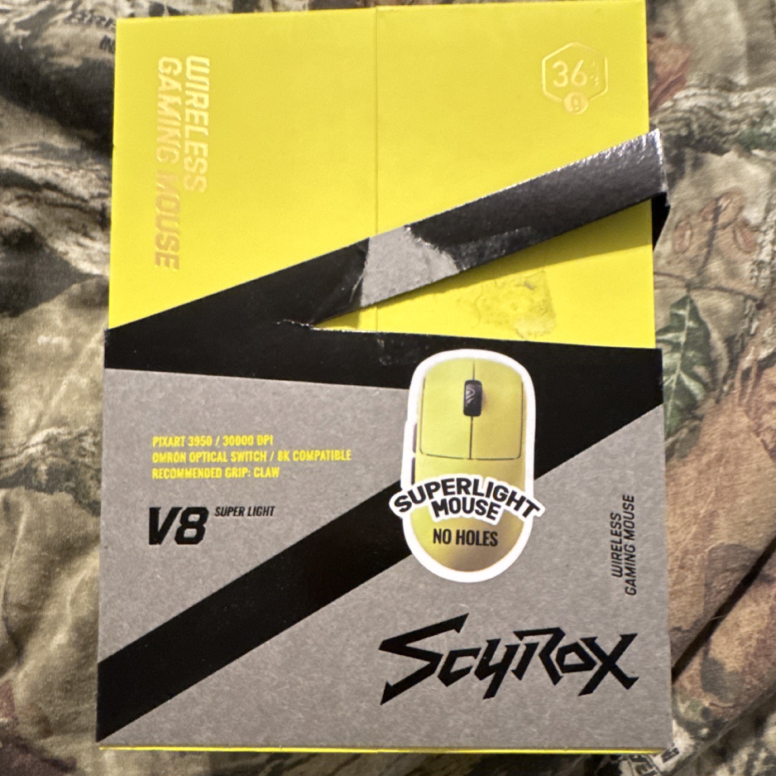 Scyrox V8 Super Light Wireless Gaming Mouse 30000 DPI 8K Compatible Yellow