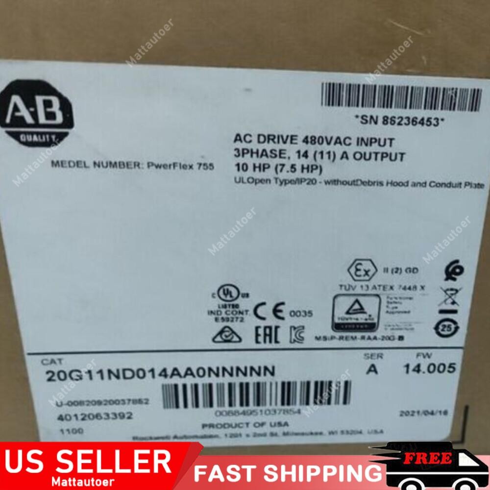 NEW AB 20G11ND014AA0NNNNN PowerFlex 755 AC  Free Fast Ship US Free Tax