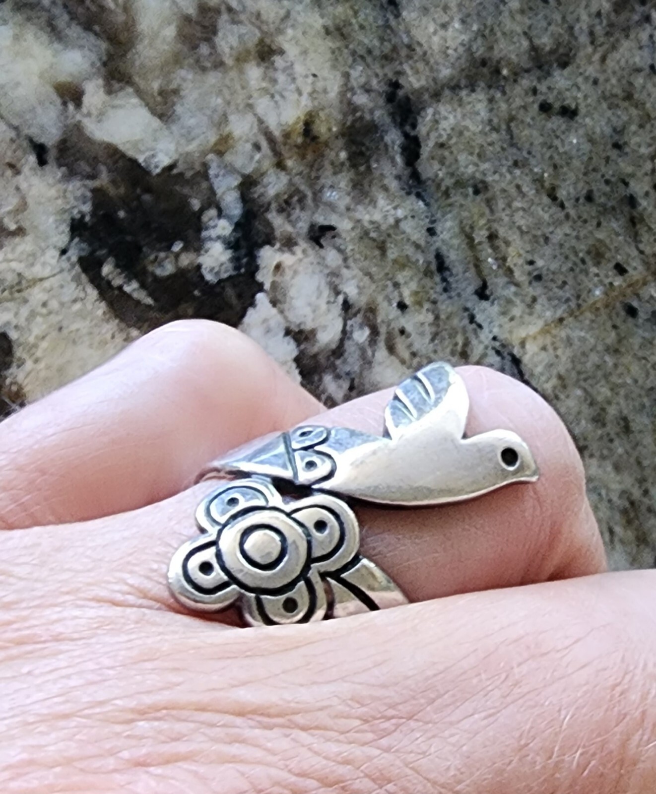 Retired James Avery Long Bird Wrap La Paloma Ring Neat Piece! Size 8.5