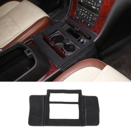 Car Gear Shift Panel Trim Cover with Storage Bag Compatible with Cadillac 