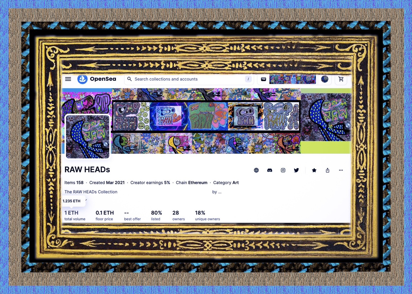 RAW HEADs #159 Continue 1of1 Digital Street Art Brut by RabidArtWork