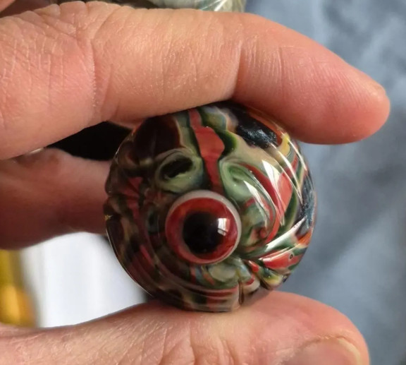 CW Glass Marble - 25mm handmade contemporary art lampwork decor sculpture