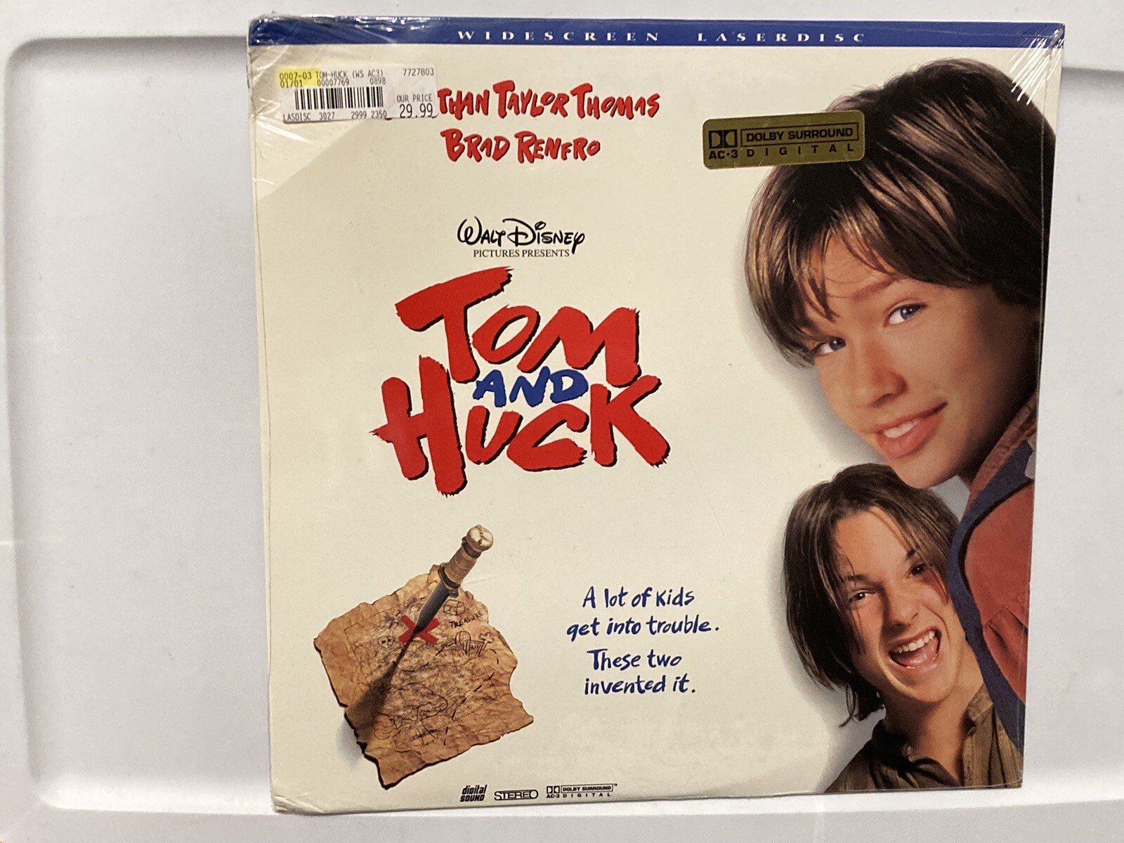 Disney's Tom and Huck Widescreen Laserdisc Johnathan Taylor Thomas Brad SEALED