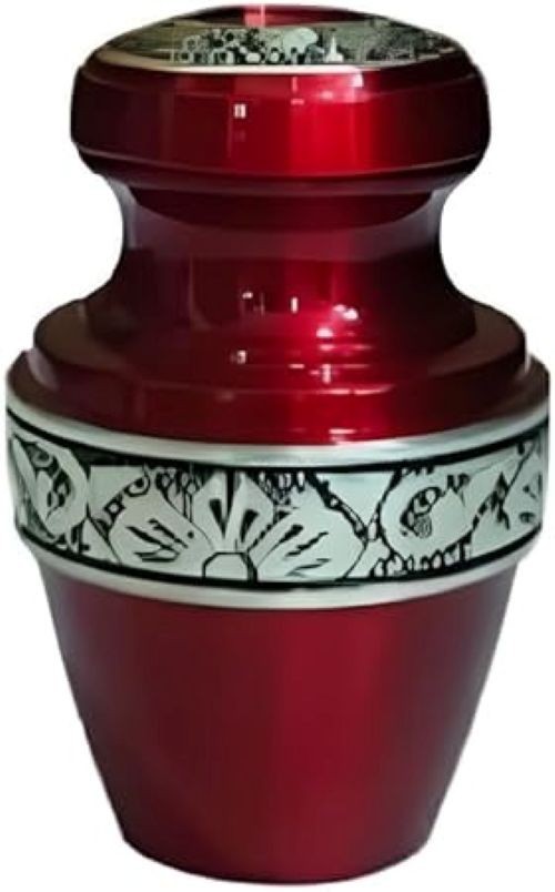 At Peace Memorials Tranquility Red Keepsake Urn for Ashes
