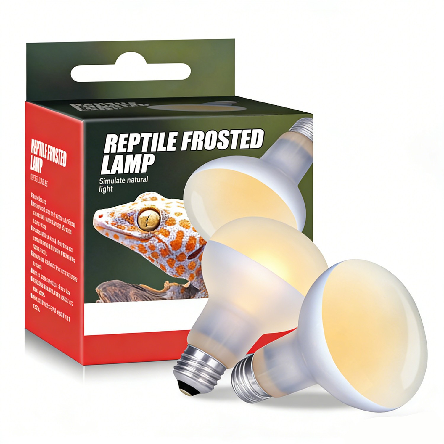 2Pack Reptile Heat Lamp 100W UVA Heat Lamp Bulbs for Lizard Tortoise Basking