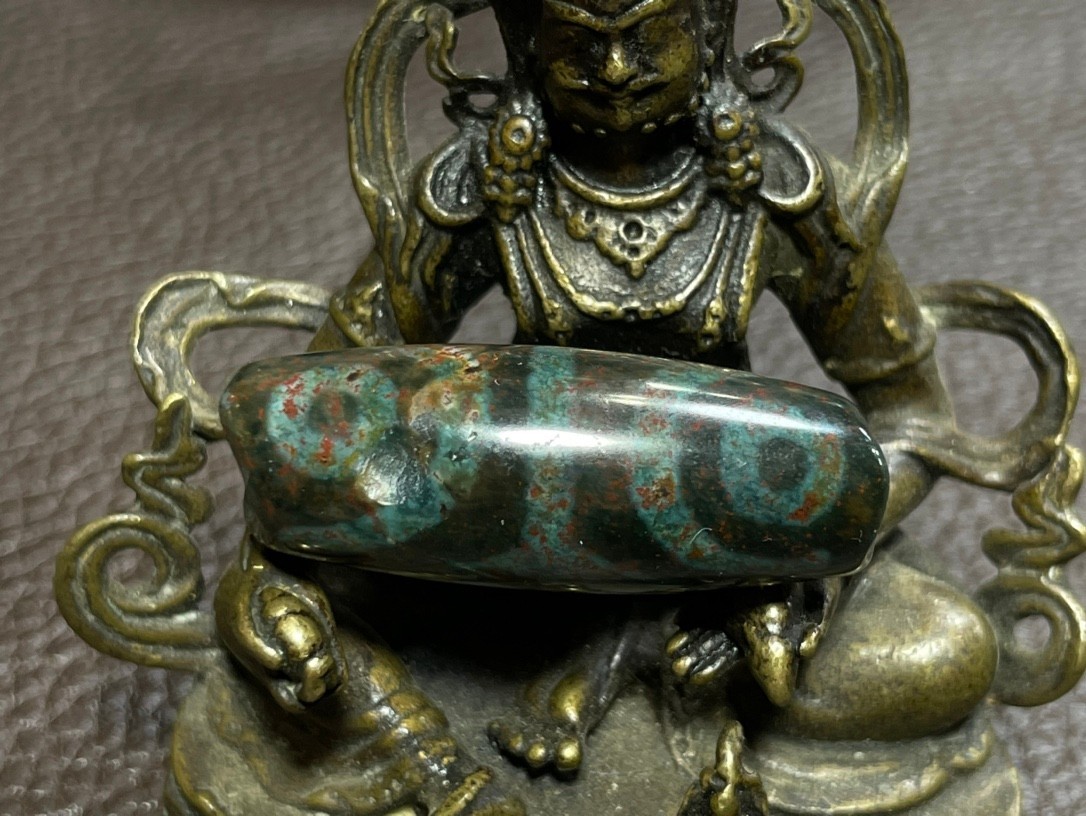 Old Tibetan Nepalese Himalayan Ancient 4 eye Old Dzi Talisman Beads Amulet 四眼天珠