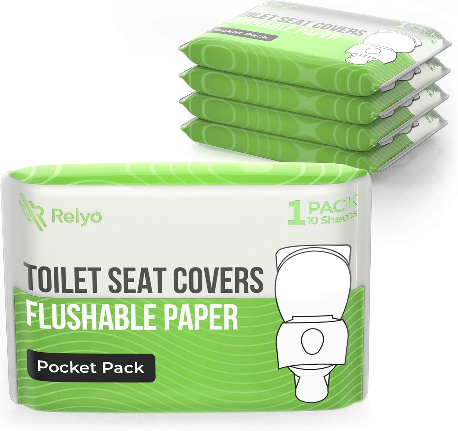 Toilet Seat Cover Paper Flushable (50 Pack) - XL for Adults and Kids Potty Train