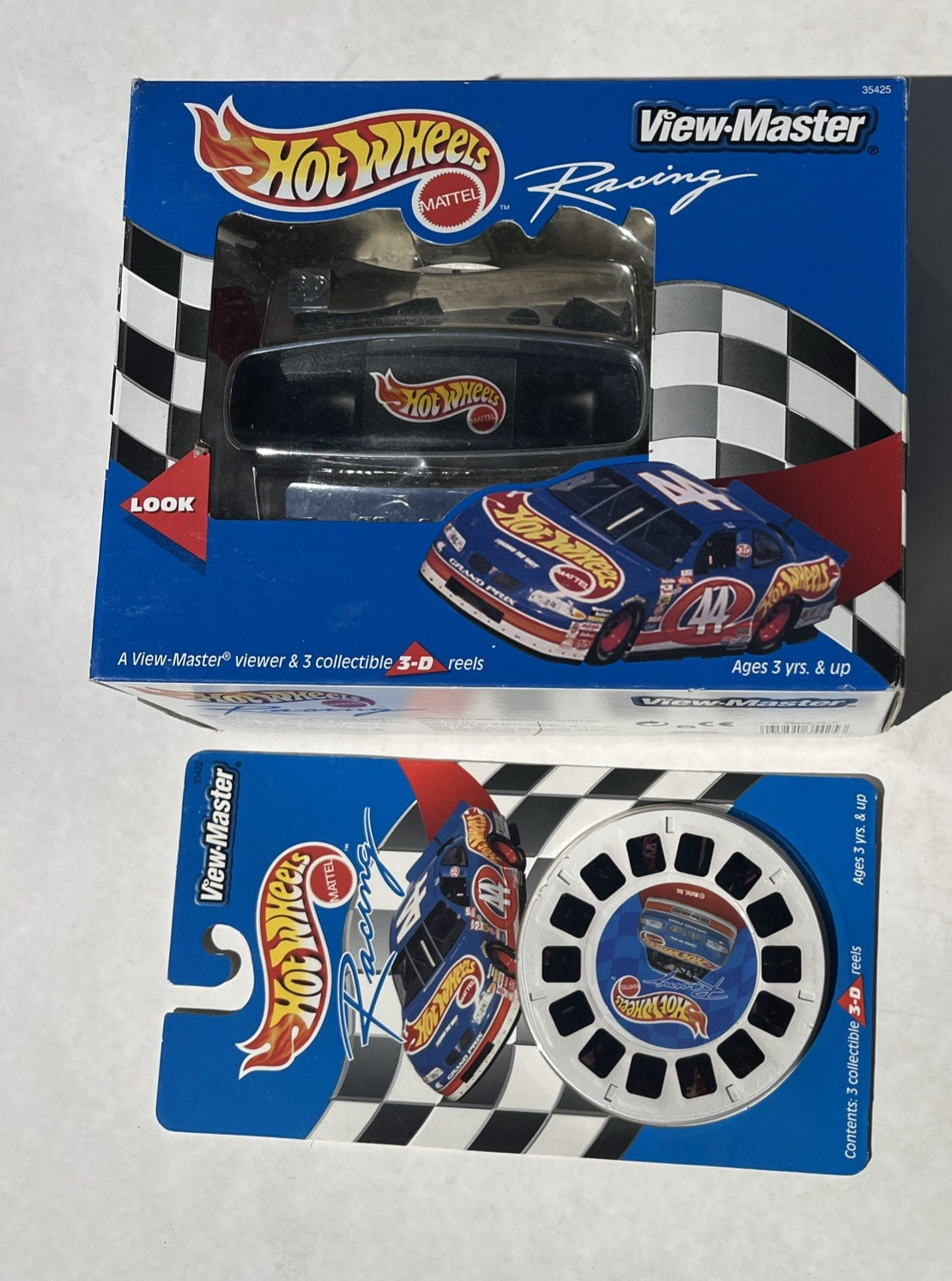 1998 Hot Wheels Kyle Petty View-Master & 3 3-D Reels Set Vintage + extra pack