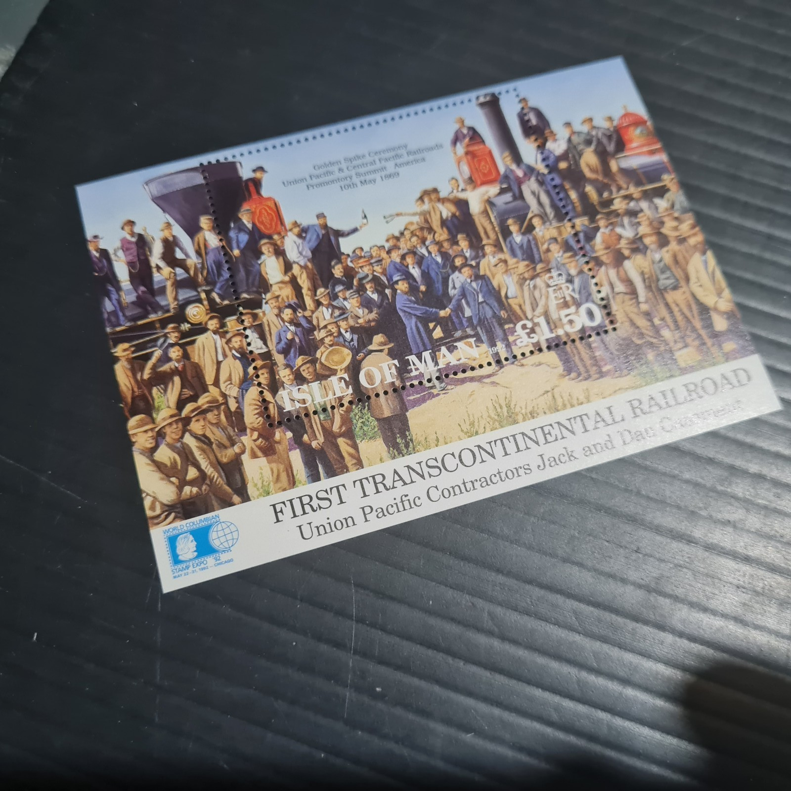 ISLE OF MAN 1992 SG MS526 RAILROAD  MNH