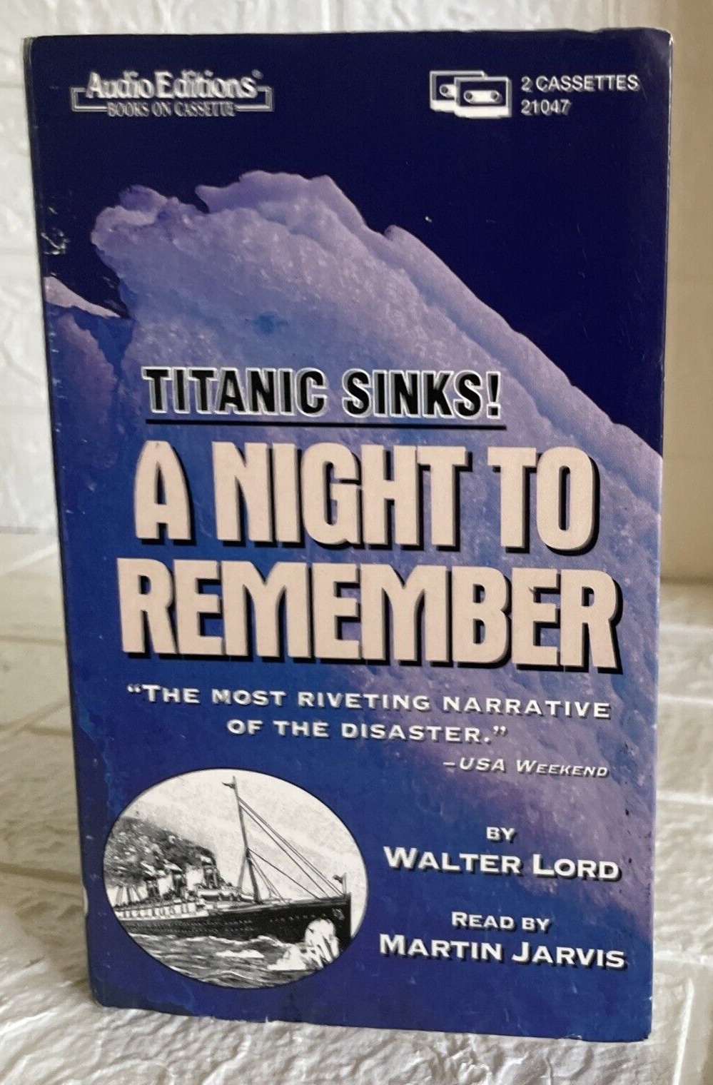 Titanic Sinks! A Night to Remember Audio Cassette Tape Book - VGC!