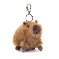 Jelly Clyde Capybara Bag Charm Keychain 10cm Brown Plush Toy Cat Best Gift
