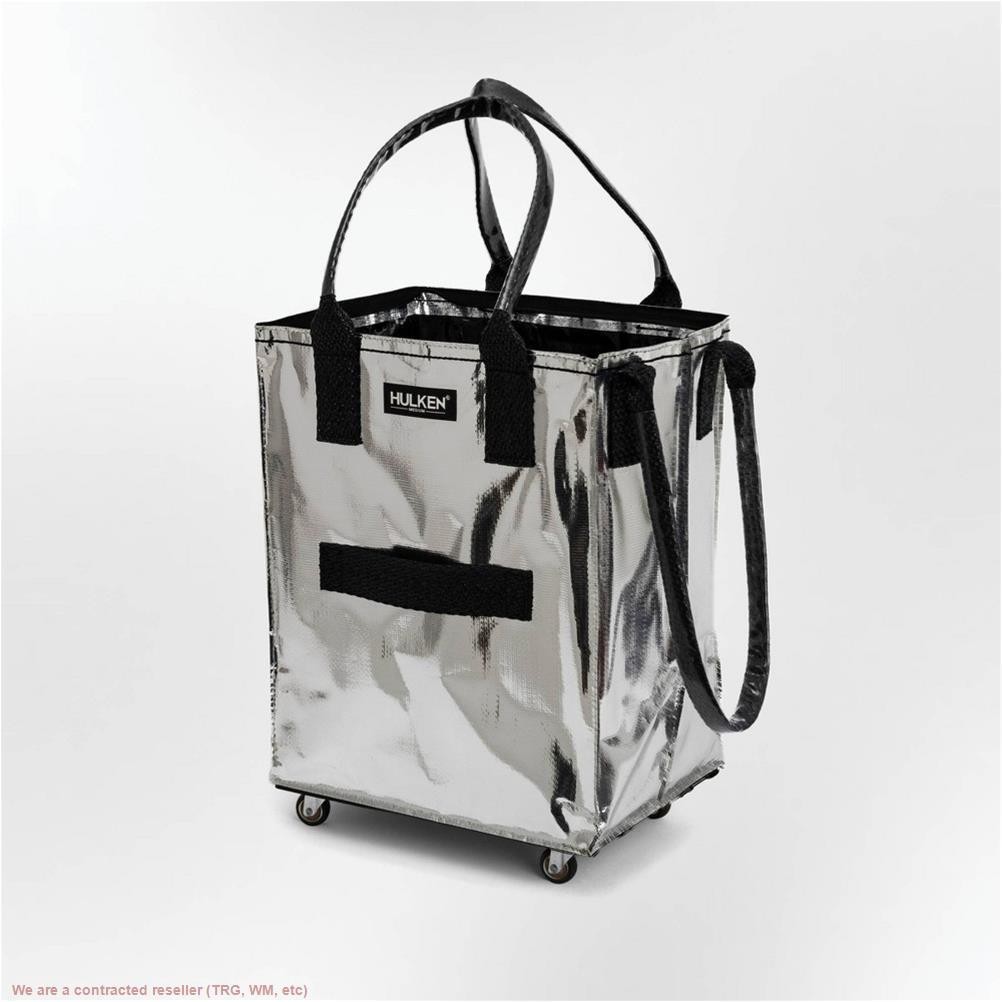 HULKEN Original Rolling Tote Bag Medium Silver