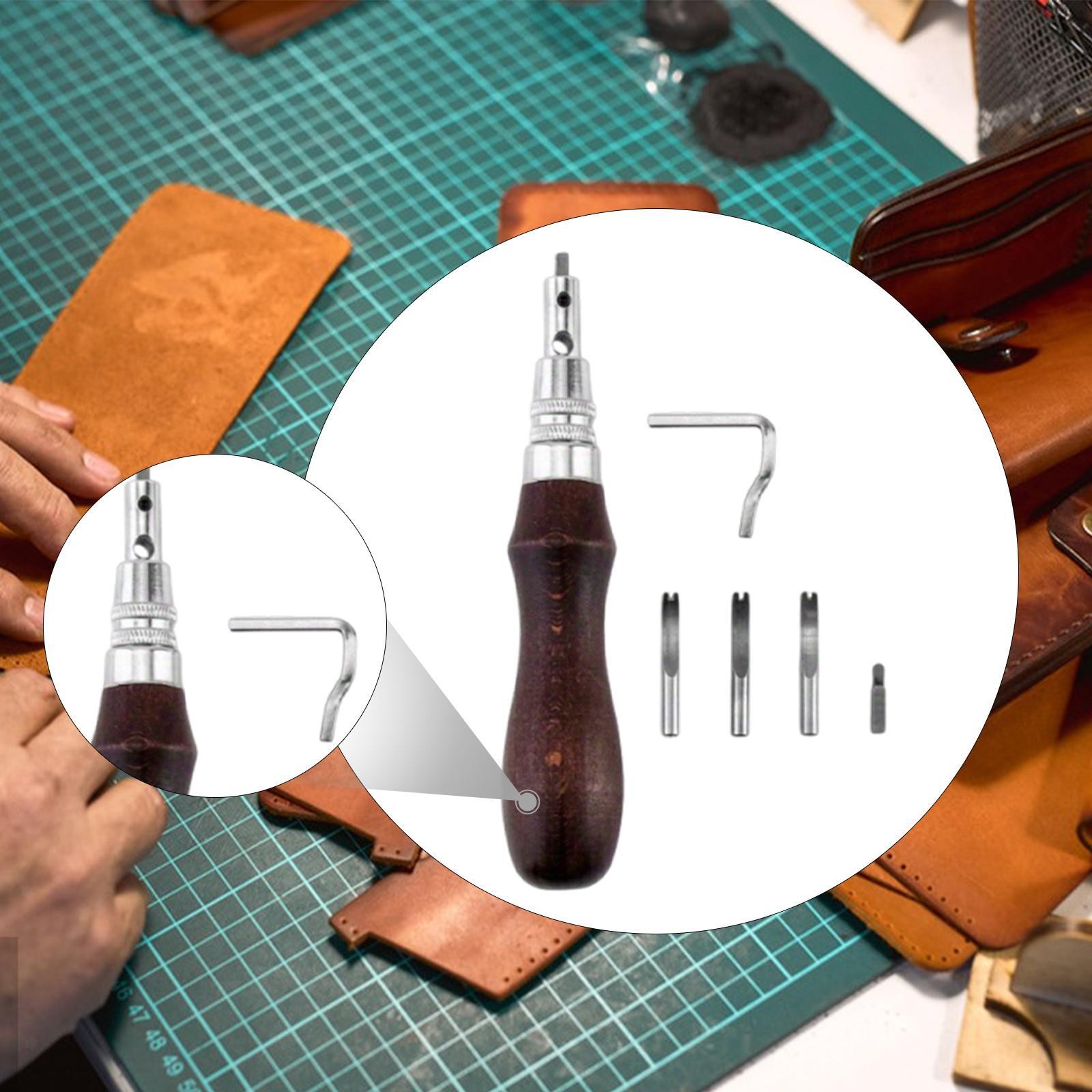 7 in 1 Leather Groover Tool Professional Multifunctional Portable Stitching