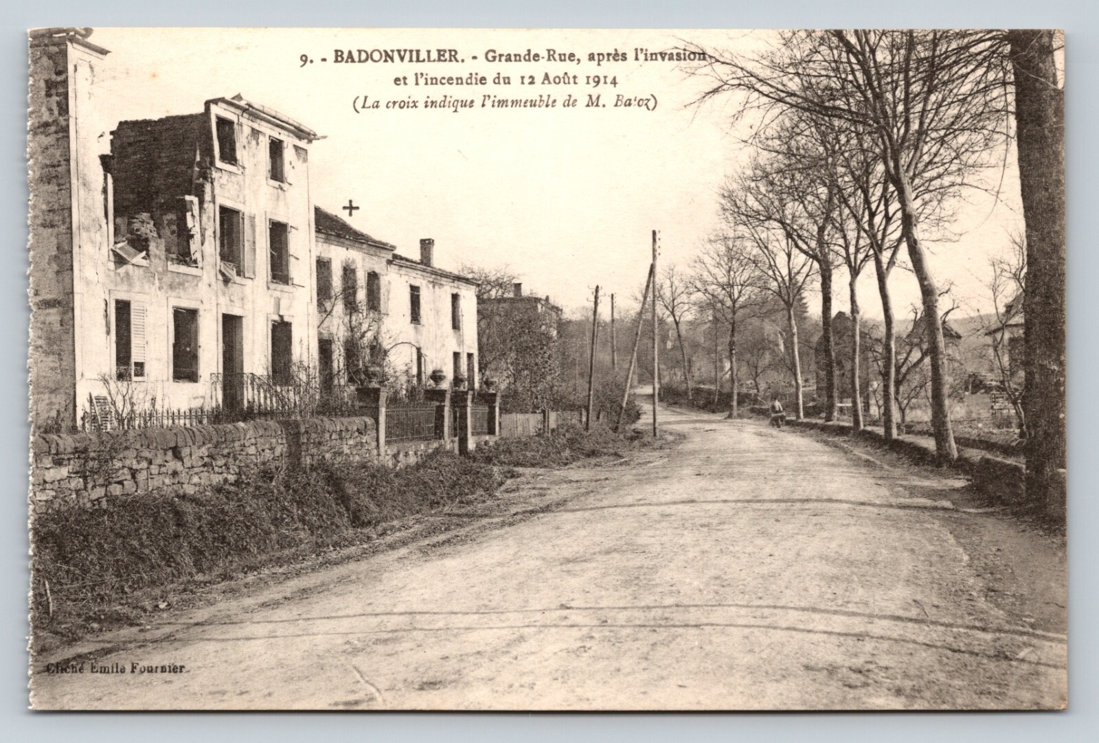 France Badonviller Grande Street After The Invasion 1914 VINTAGE Postcard
