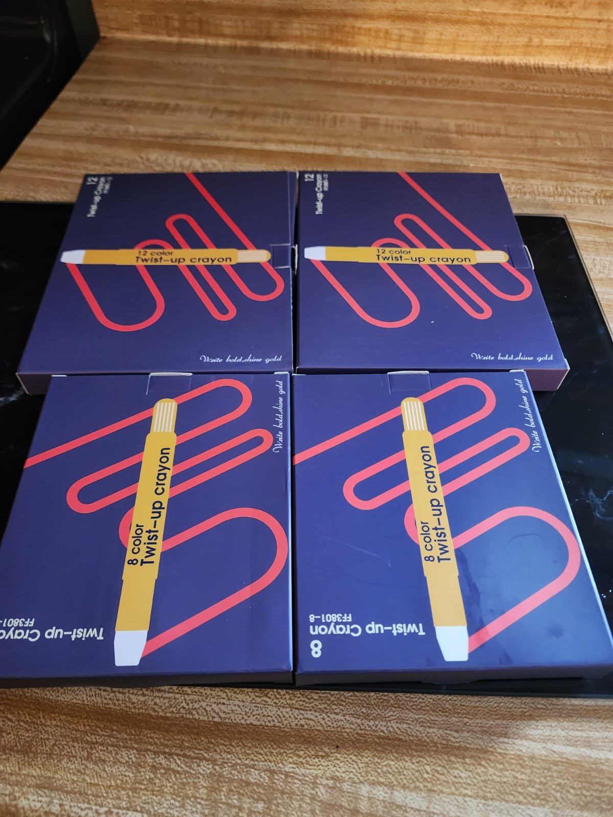 Twist-up Crayon Multicolor Set, 12 Count & 8 Count Assorted Boxes