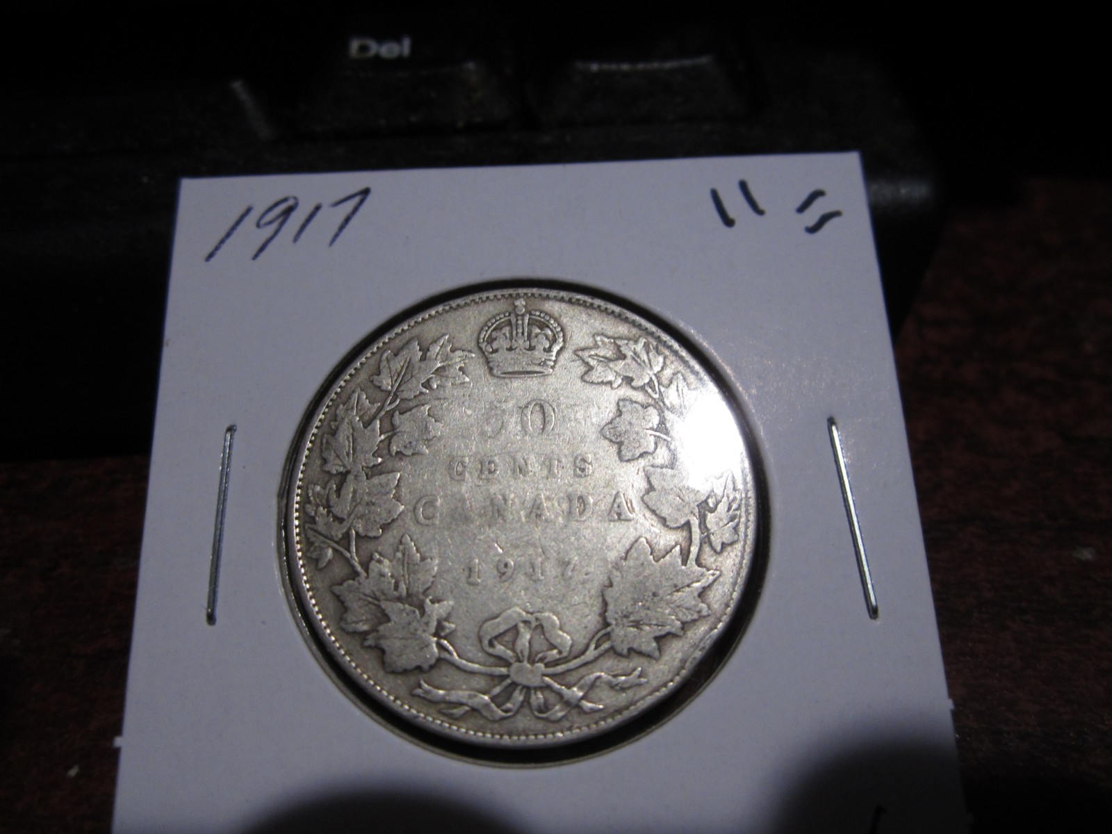 1917 - Canada - silver 50 cent coin - Canadian half dollar