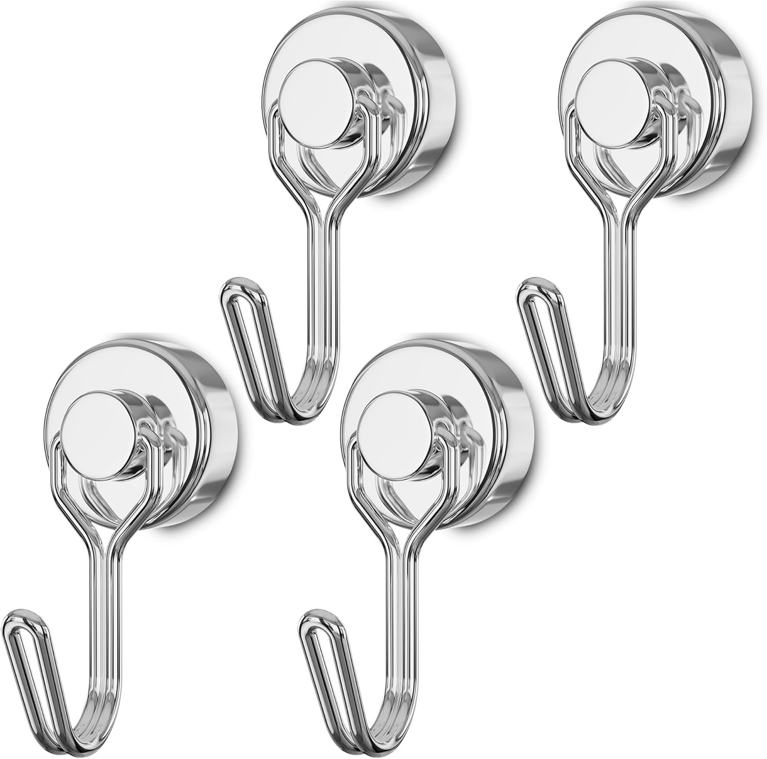 Neodymium Magnet Hooks Heavy Duty 30LBS for Indoor Outdoor Hangers Rust Proof