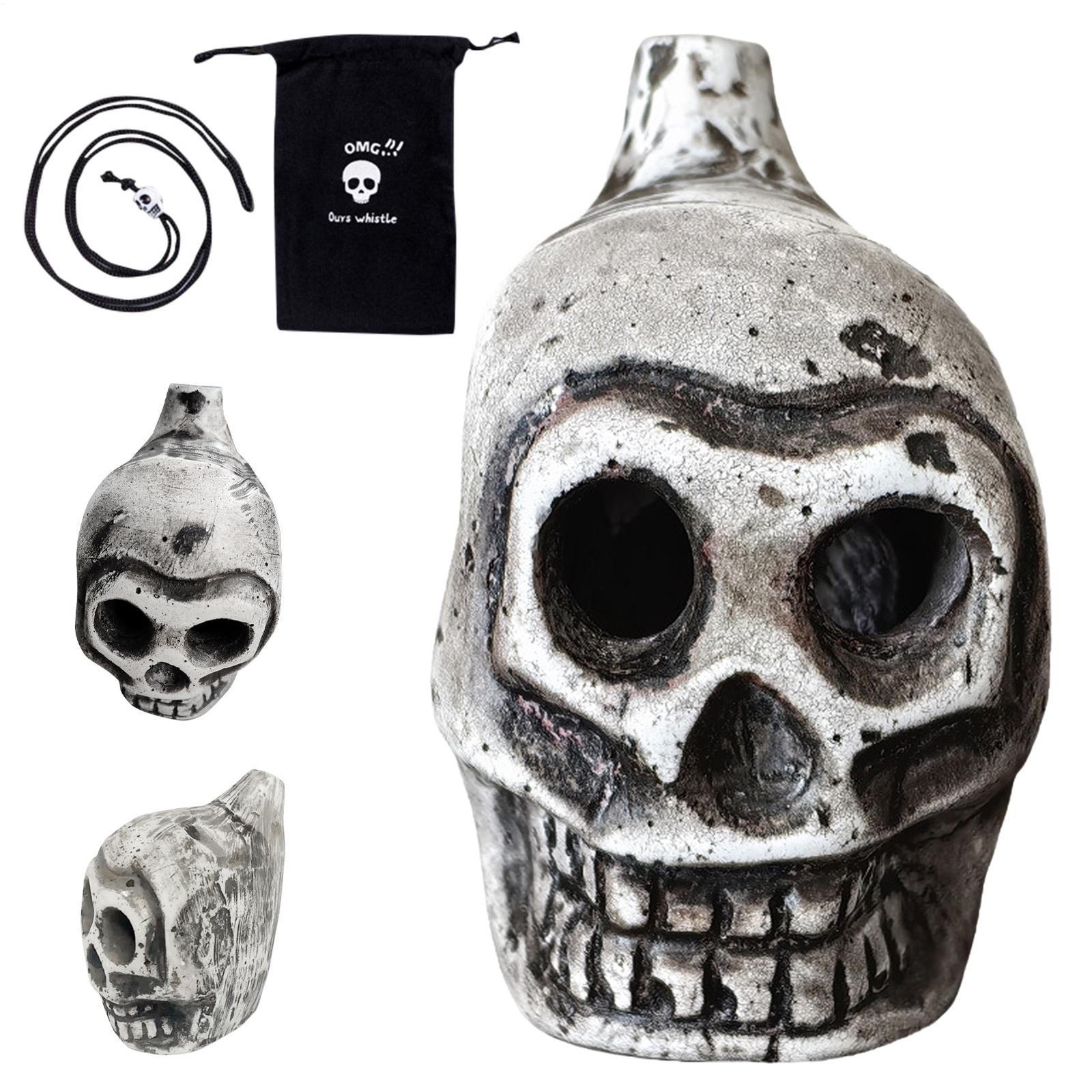 Skull Death Whistle Spooky Scream Human Death Skull Whistle Authentic Frugal