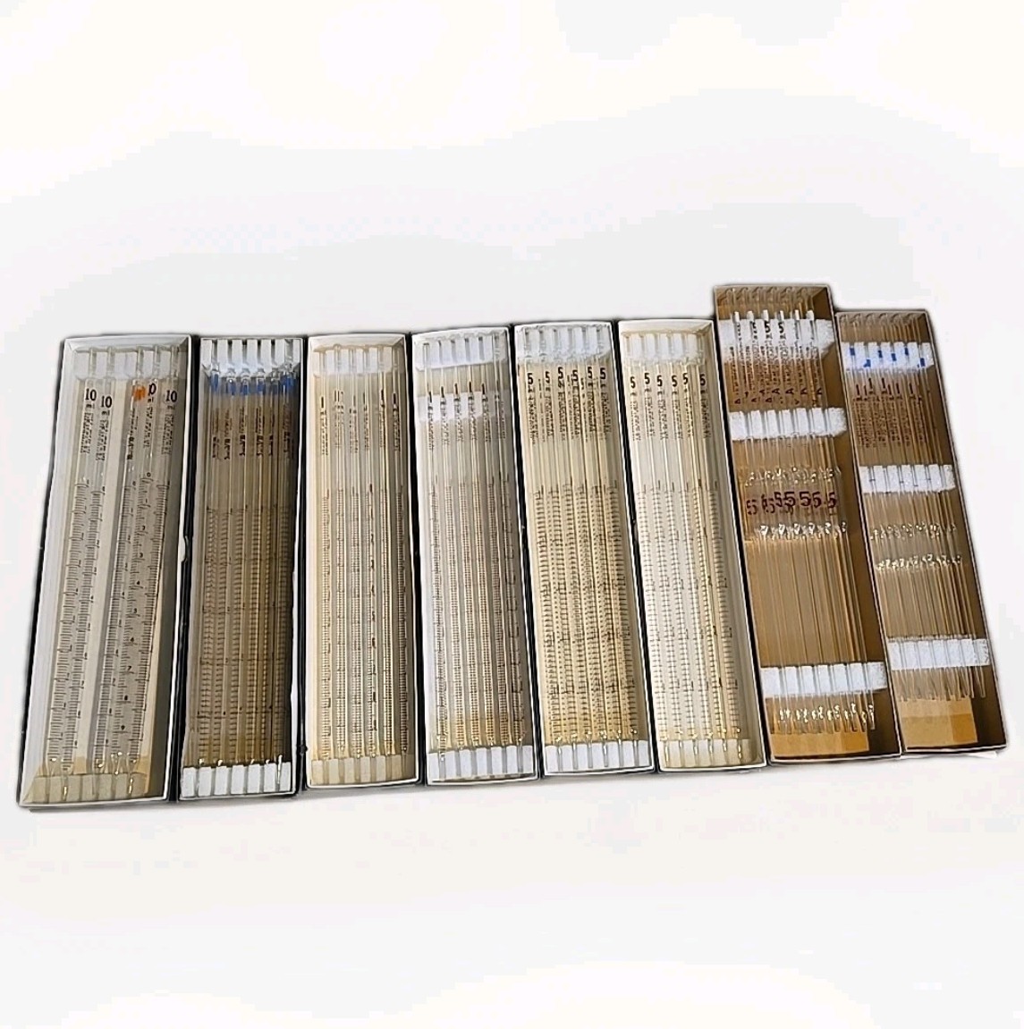 Lot of 69 Pfeiffer Pipettes 1 5 10 ml Serological and Volumetric