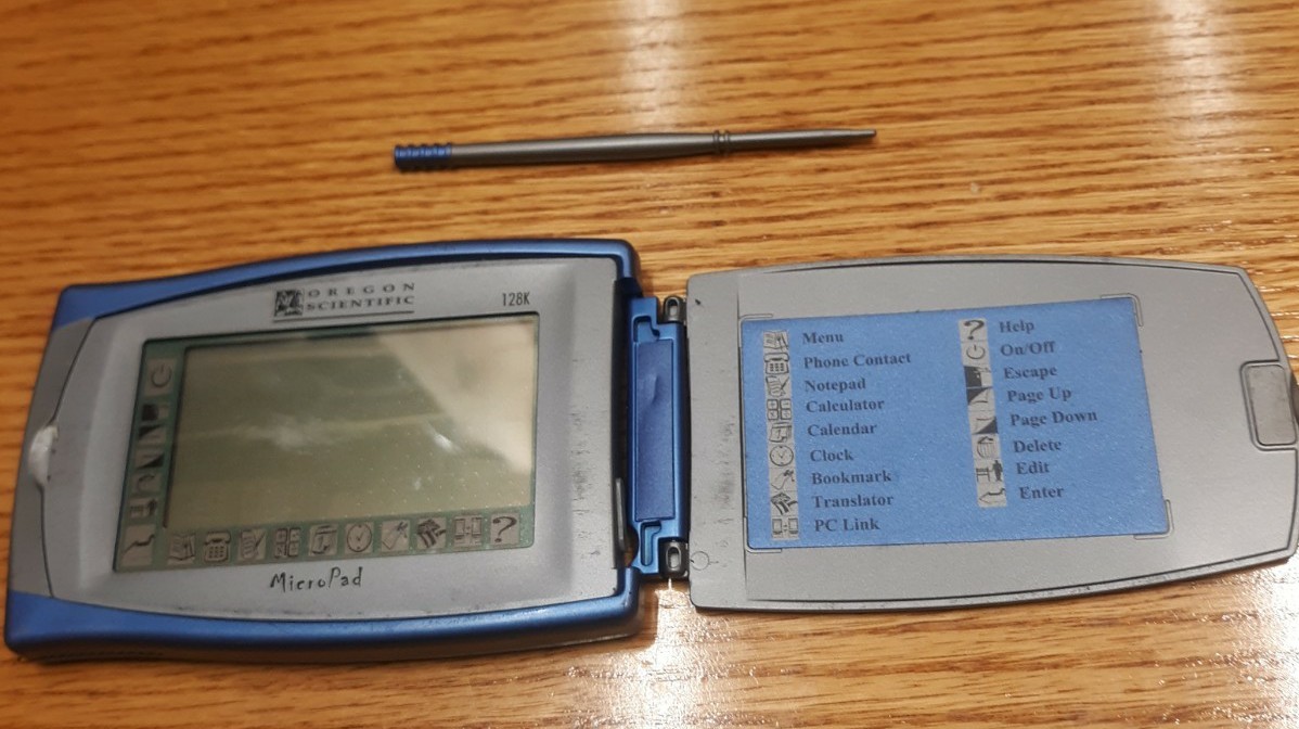 Oregon Scientific MicroPad Vintage With Stylus Palm Organizer Planner UNTESTED