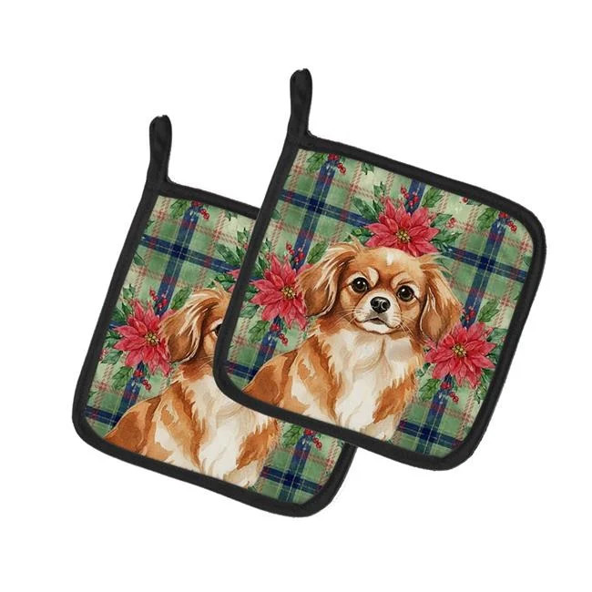 Carolines Treasures WDK8842PTHD Unisex Adult Red Tibetan Spaniel Christmas Po...