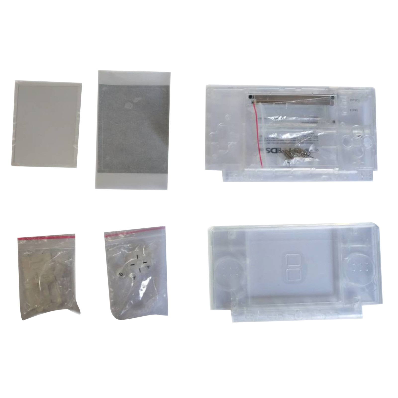 Transparent Full Housing Shell Case Replacement Kit for Nintendo DS Lite NDSL G