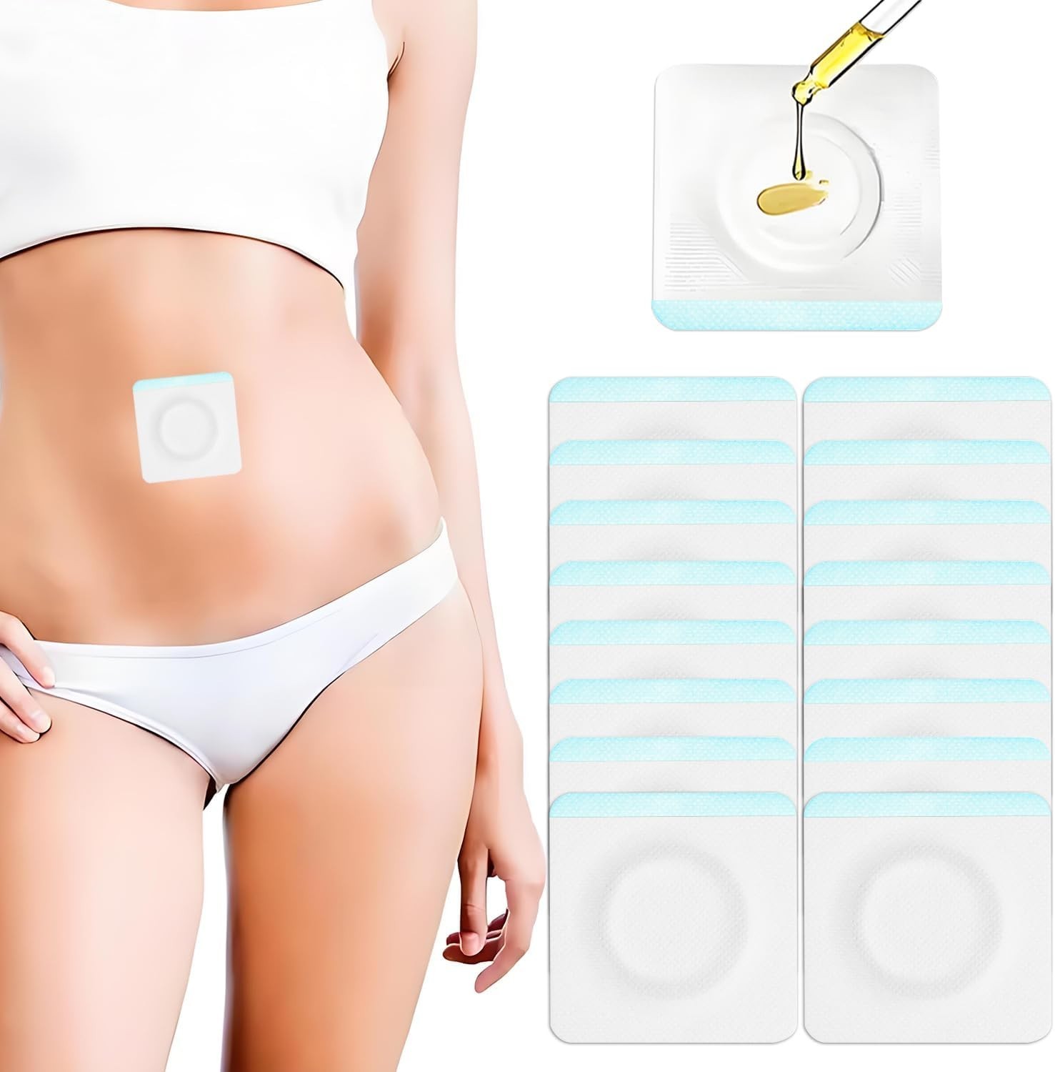 Disposable Castor Oil Patches, Castor Oil Pack Wrap for Belly Button Patch, Orga