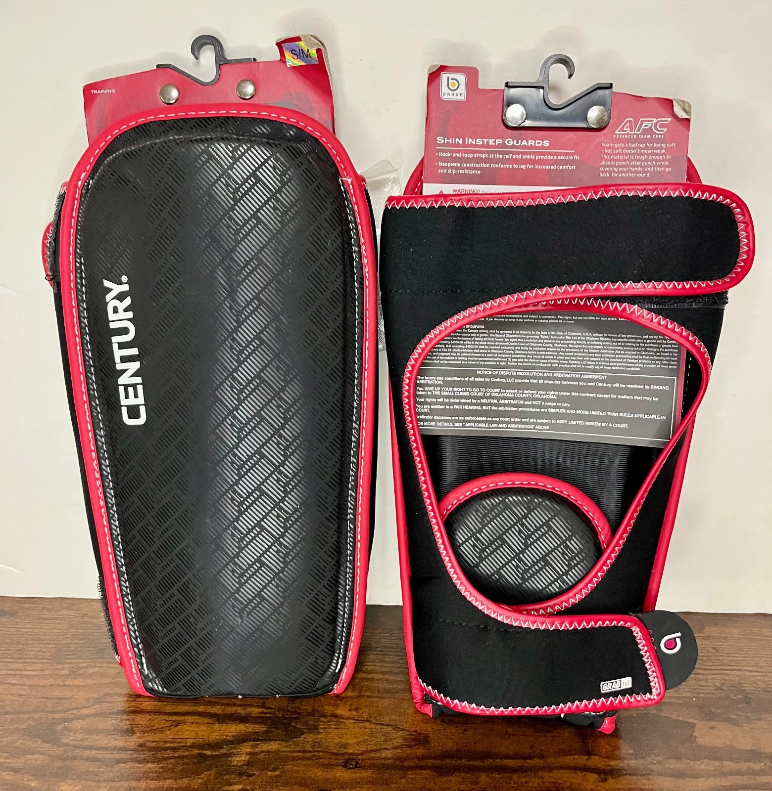 Century Brave Kickboxing Shin Instep Guard S/M Kick Boxing MMA Martial Arts