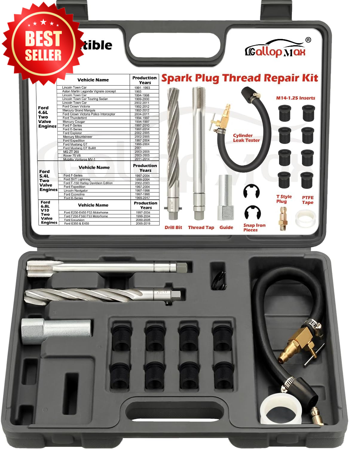 38900 Two Valve Tool Kit Foolproof Repair System Spark Plug Thread Engines US