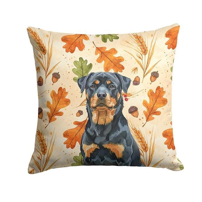 Carolines Treasures WDK7987PW1414 14 x 14 in. Rottweiler Heirloom Fall Throw ...