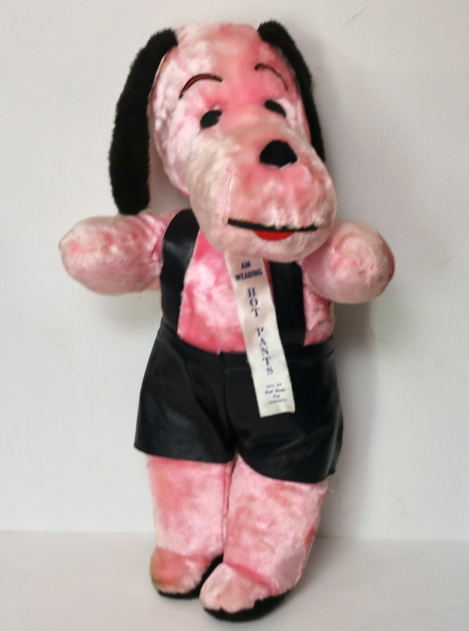 Best Made Toy Toronto plush pink dog wearing hot pants 1970's rare