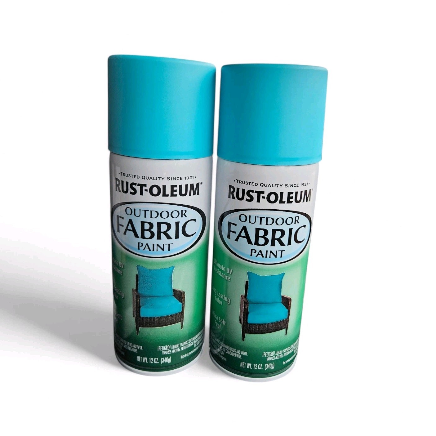 Rust-Oleum Outdoor Fabric Paint Teal 2 Pack UV Resistant Long Lasting Color