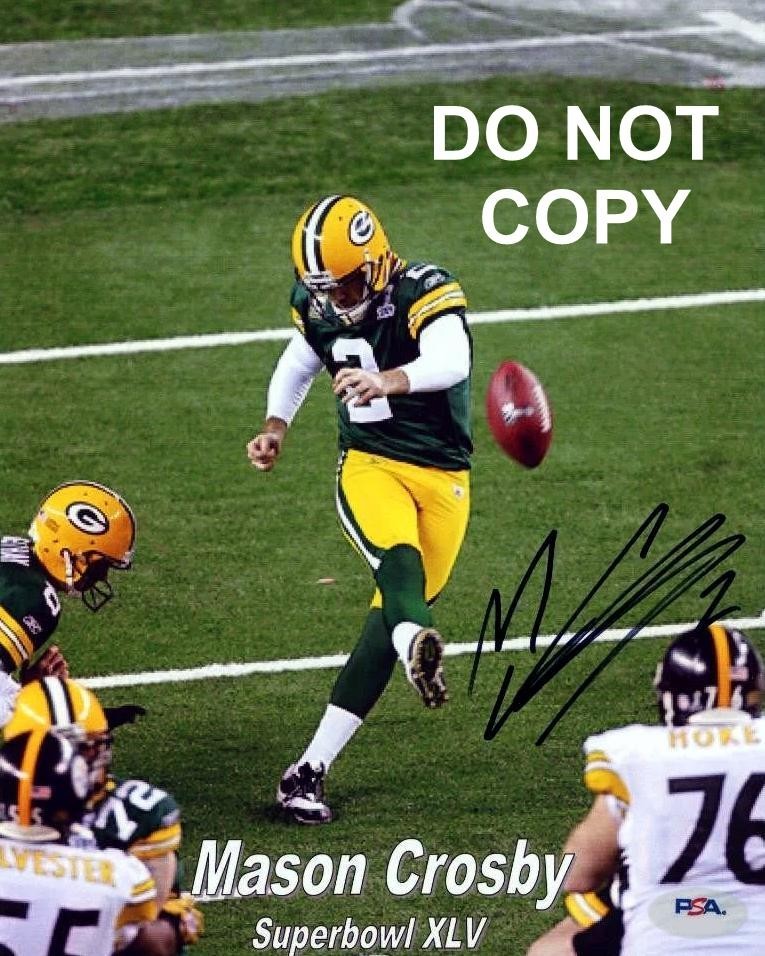 Mason Crosby GREEN BAY PACKERS Signed Autographed REPRINT 8x10 Photo RP
