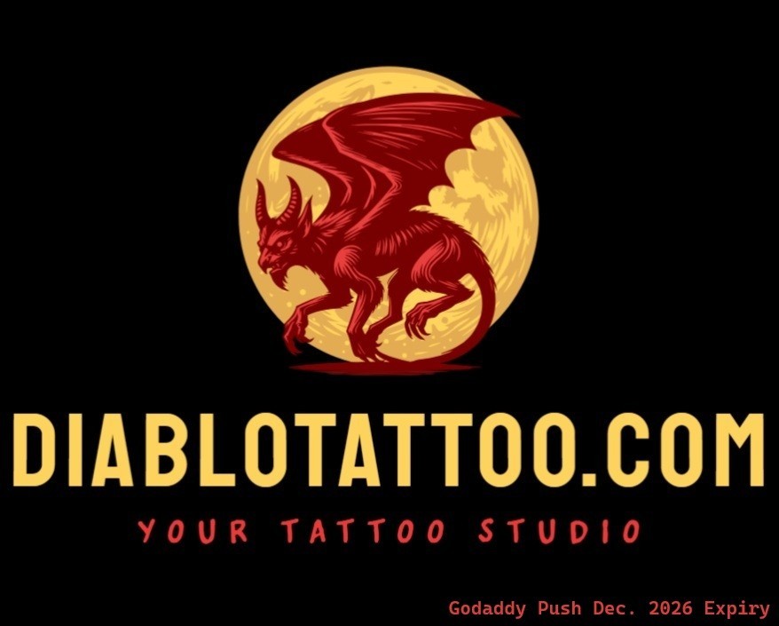 diablotattoo.com two word .com domain name Godaddy 2018 to Dec. 2026
