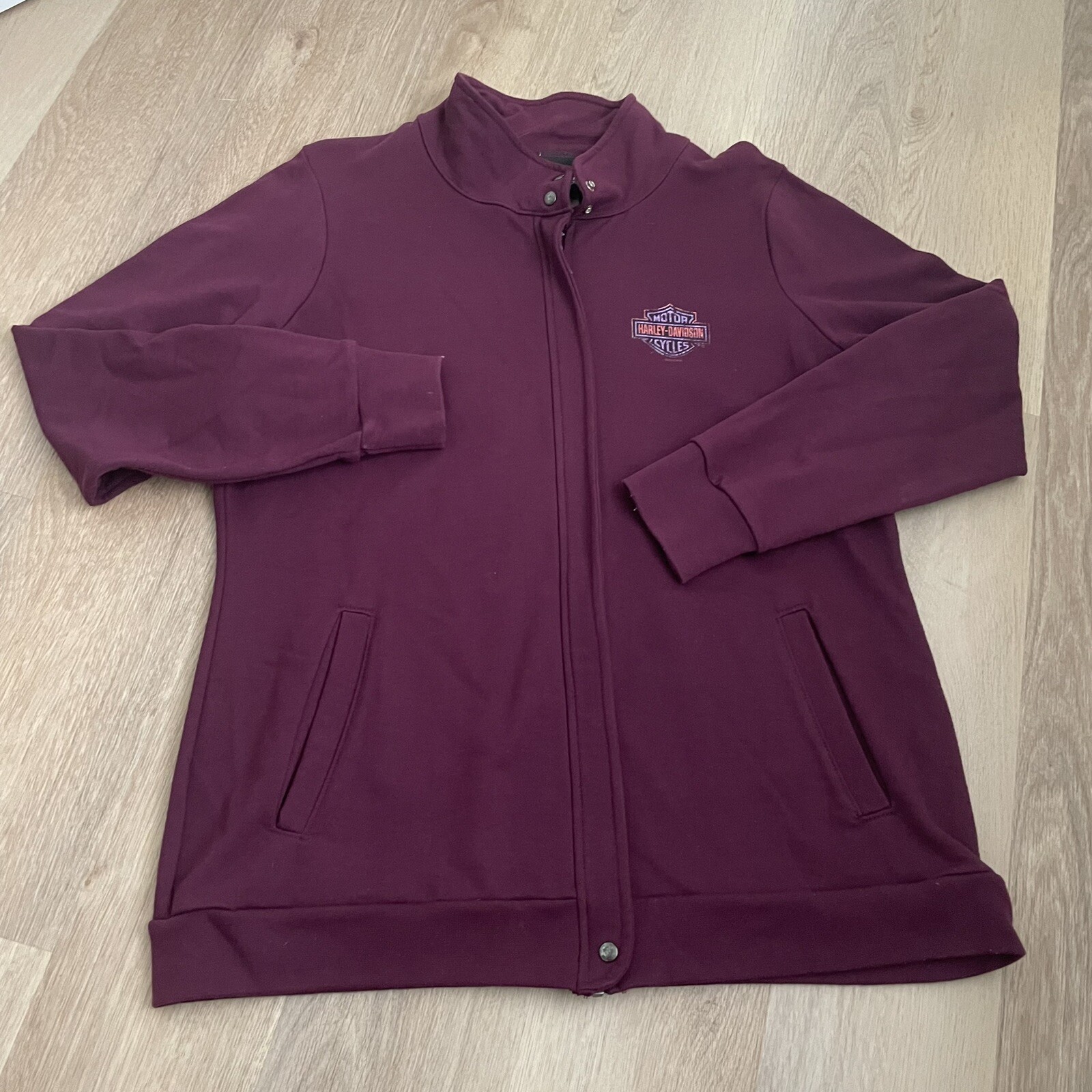 HARLEY-DAVIDSON Hill Climber Jacket - Retro Zip Pensacola Fl Size XL Burgundy