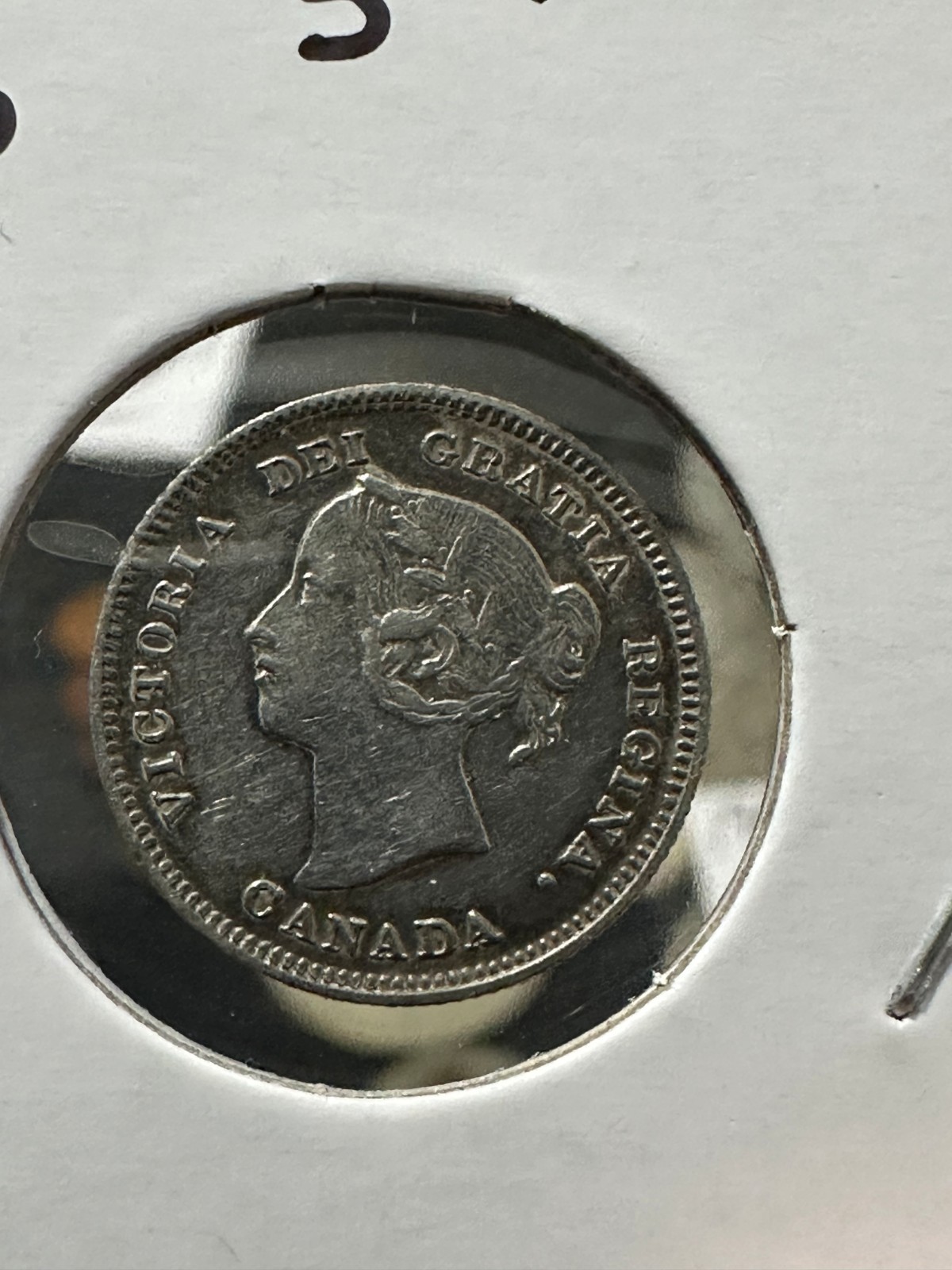 1886 Sm 6 Canada 5 Cents Mid AU--Cleaned
