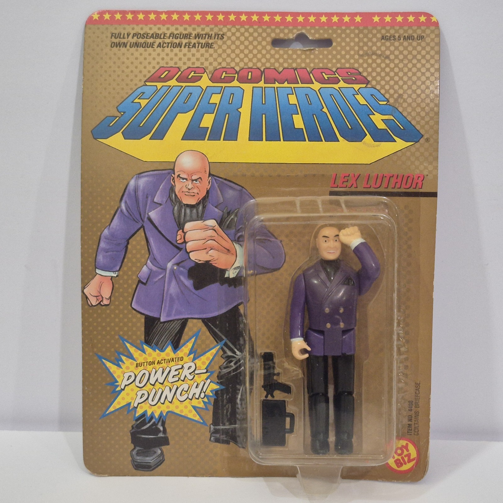 Lex Luthor Power Punch DC Comics Super Heroes 1989 Action Figure Toy MOC