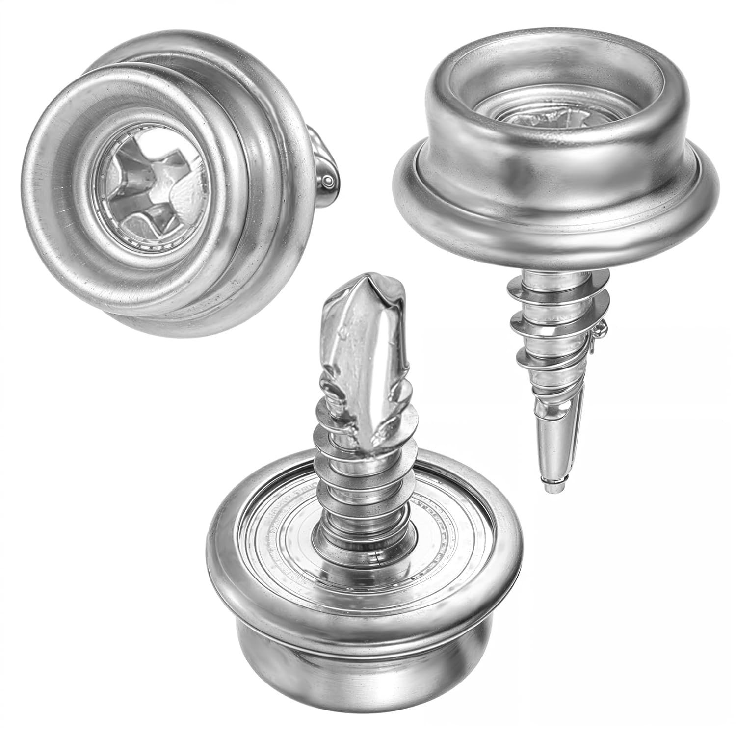 24 Pcs Boat Canvas Snap Stainless Steel Snaps Marine Grade Snaps Metal Screws 3/