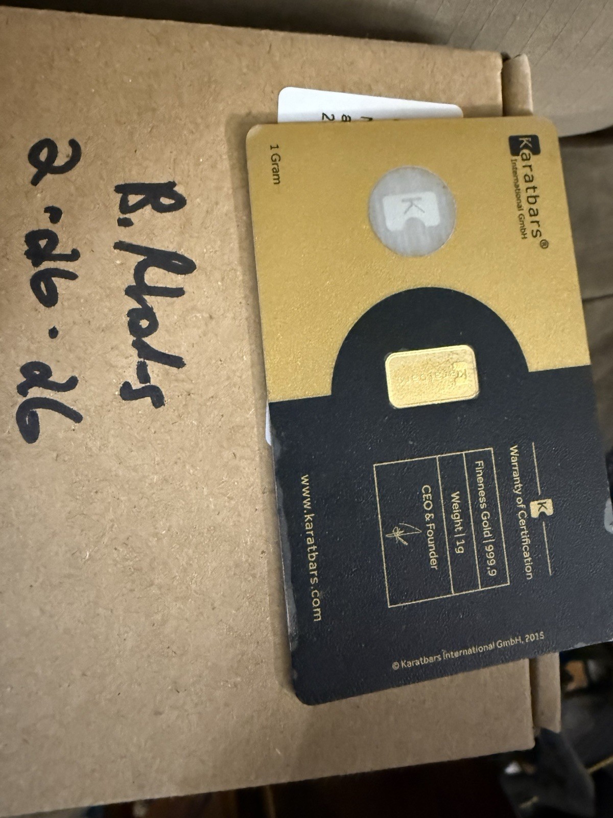 One Gram of Gold .999