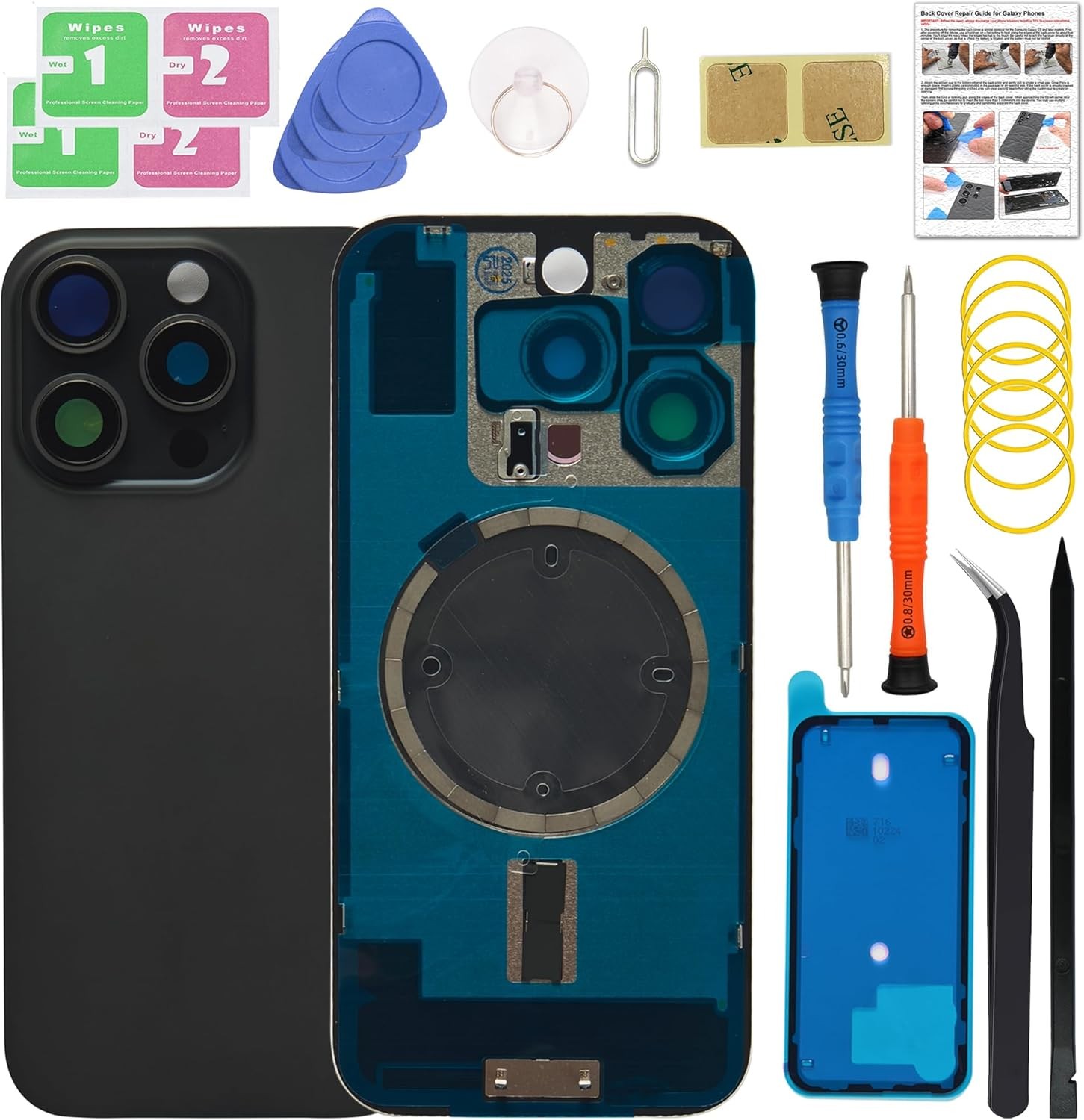 16 Pro Back Glass Cover Replacement Compatible with iPhone 16 Pro 6.3 inch