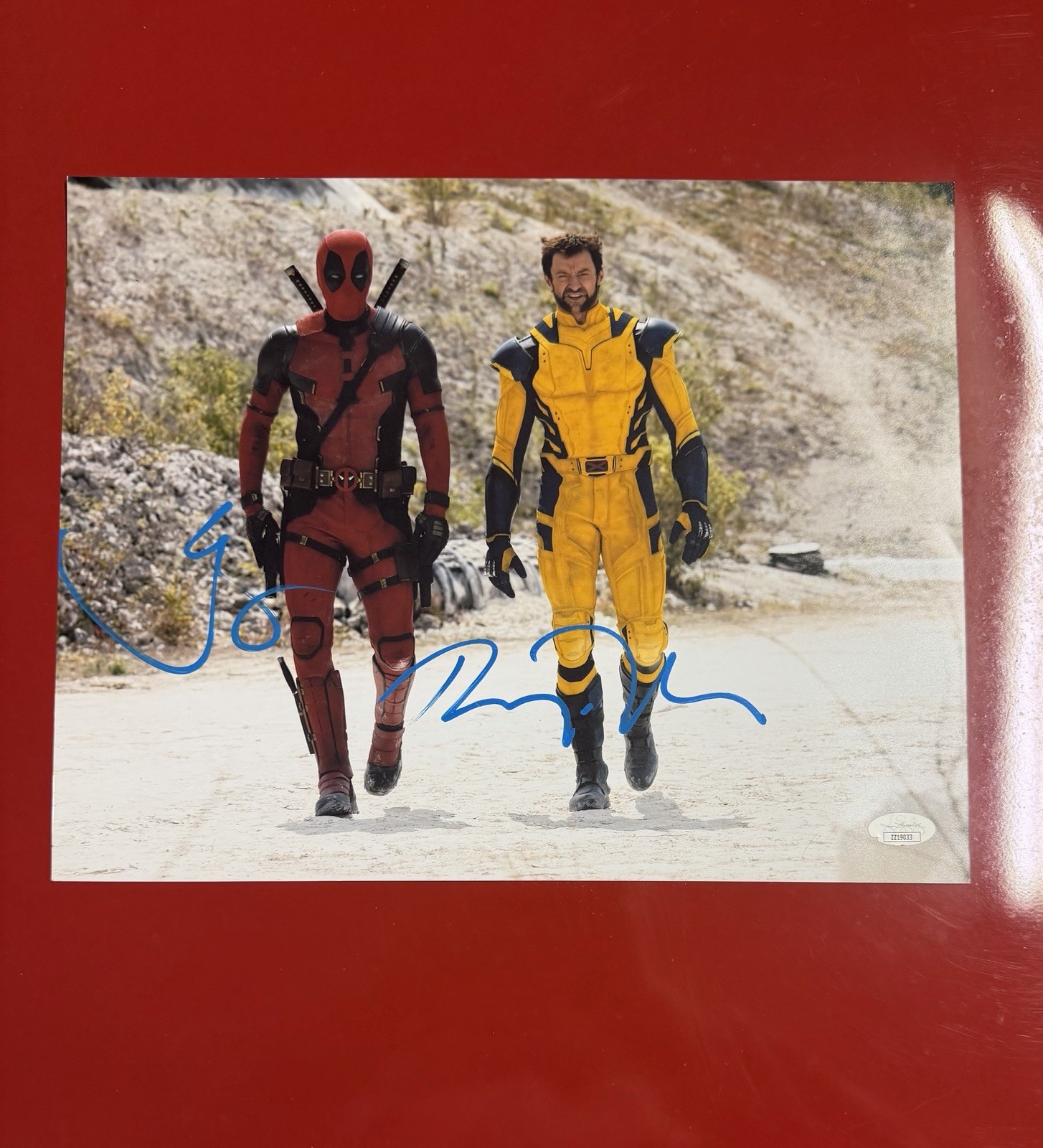 Ryan Reynolds Hugh Jackman Signed 11x14 Photo Deadpool Wolverine Marvel JSA COA