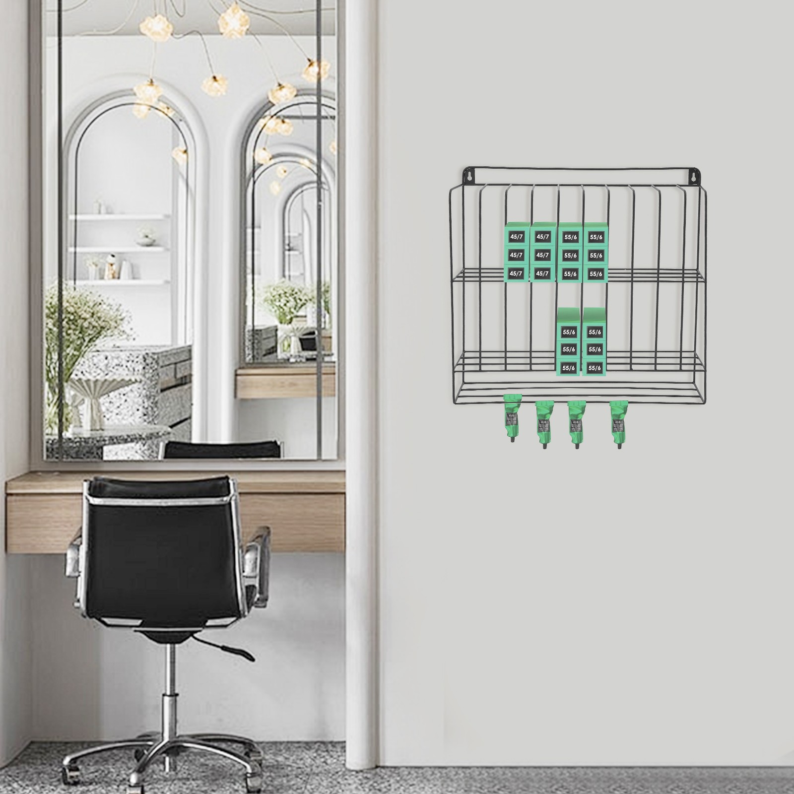 Large Hair Dye Organizer, Hair Dye Rack, Salon Hair Dye Storage Rack