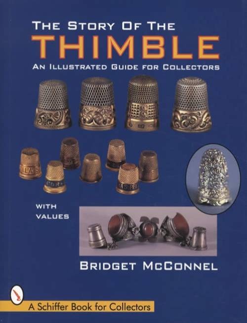 Vintage Thimble Collectors Reference w c1900 Ornate Sterling Silver & Porcelain