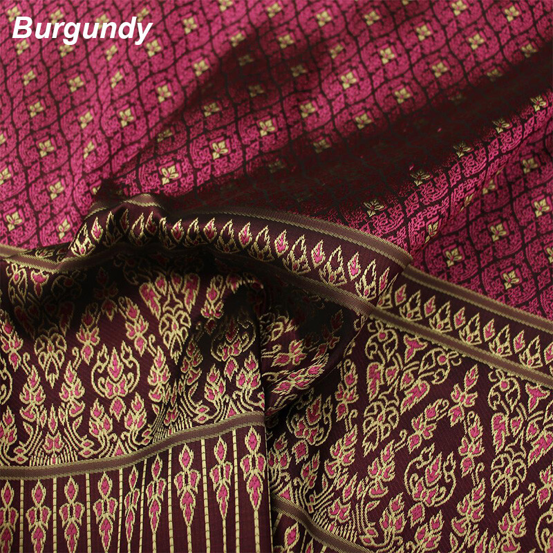 Jacquard Fabric Floral Weave Sewing for Skirt Dress Costume Party Craft Ethnic