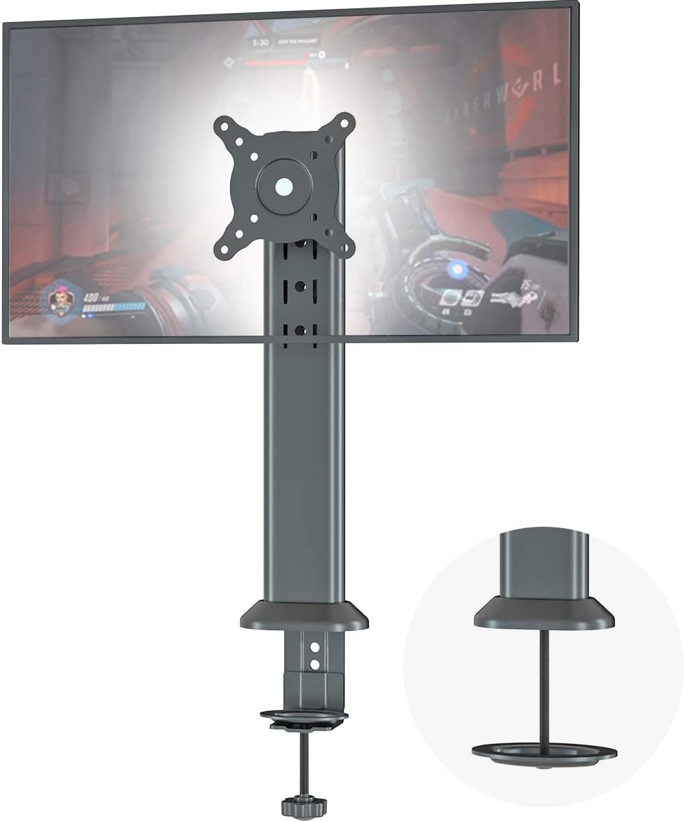 Single Desk Monitor Arm Mount Stand Fit 13 inch to 32 inch Flat Curved Computer