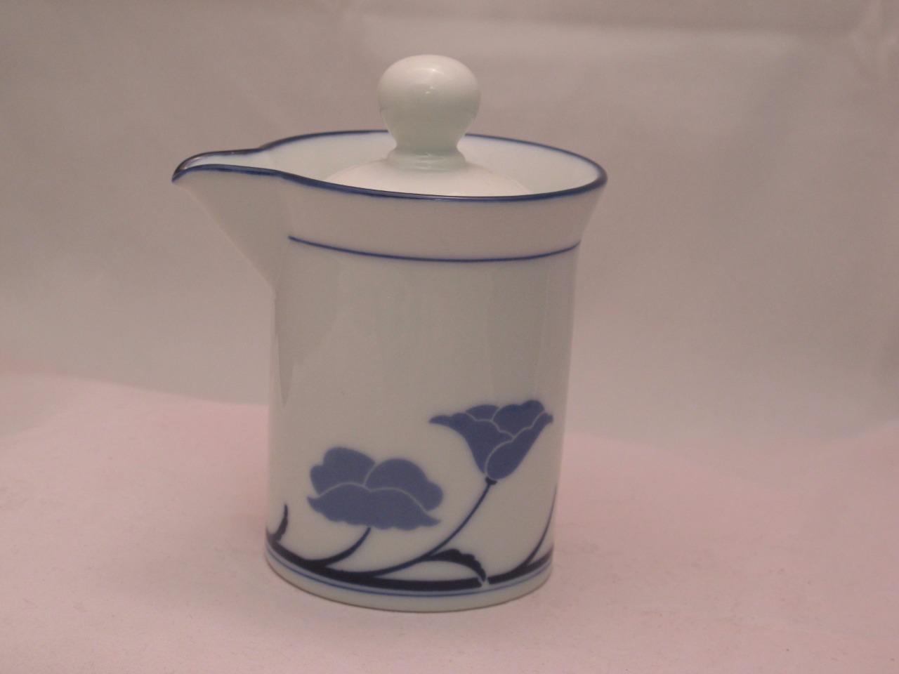 Dansk Tivoli Belles Fleurs Creamer w/ Lid Blue Flowers  Milk Pitcher